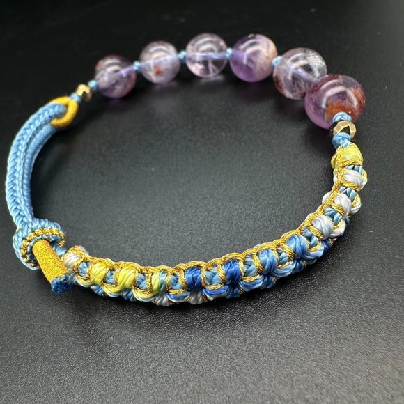 Hand made Super Seven beads bracelet, 7 energys for Chakra - Picture 3 of 6